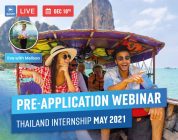 Live Webinar: Pre-Application Webinar | Thailand Internship May 2021