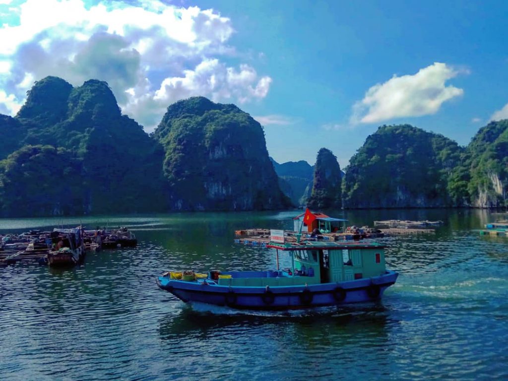 Boat on the water while on internship