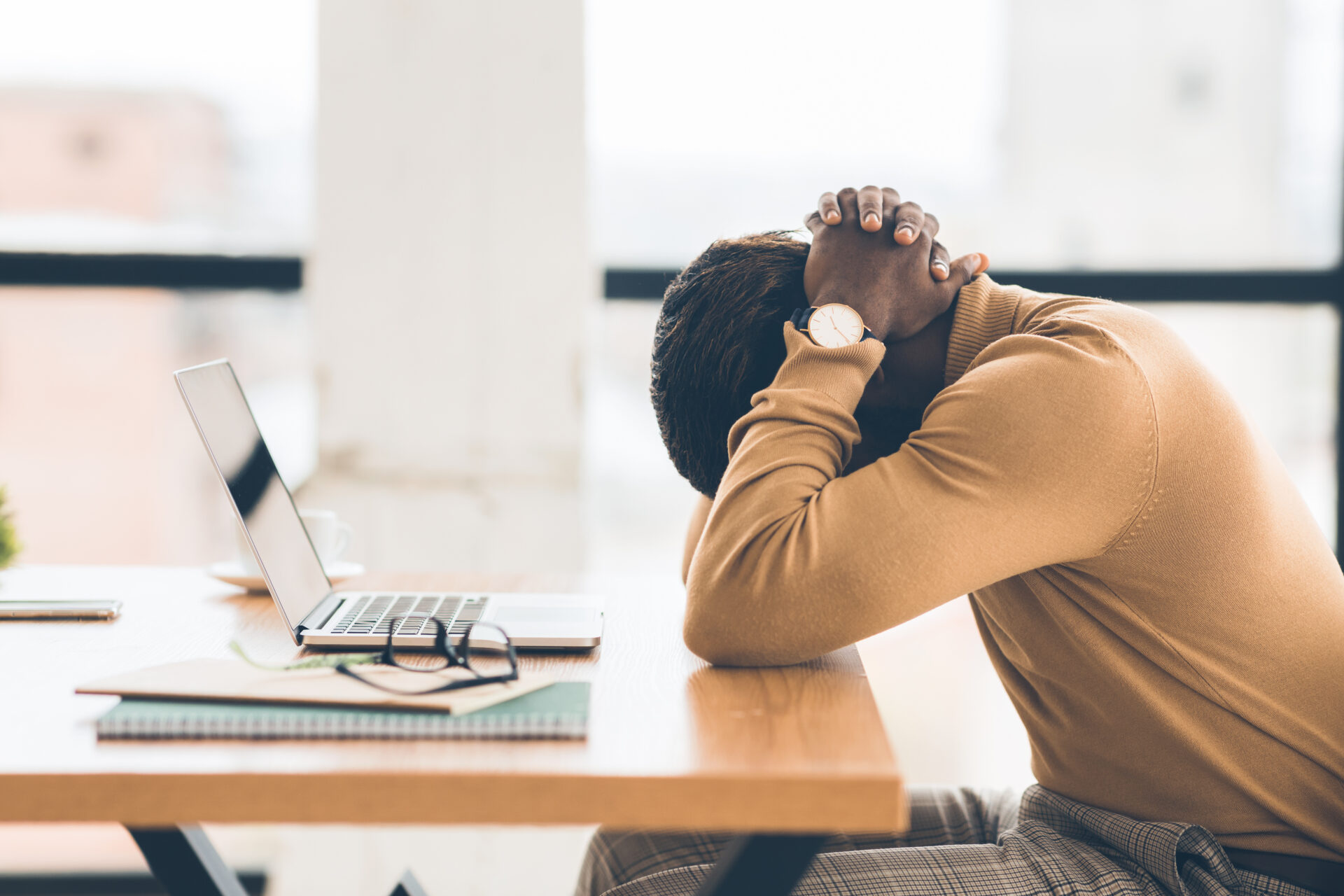 A teacher showing signs of burnout