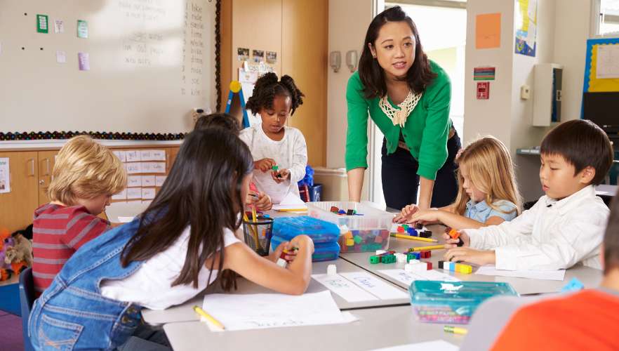 teacher in a classroom